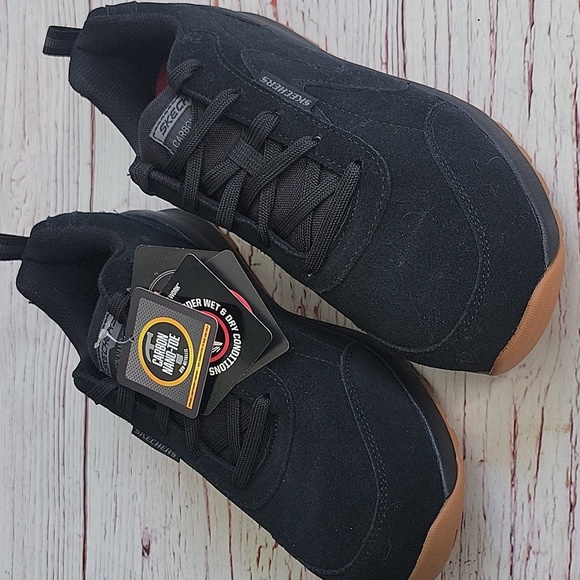 SKETCHERS Black and Tan Suede Sneakers/Work Shoes NTW Men's SIZE 9.5 - Picture 7 of 15